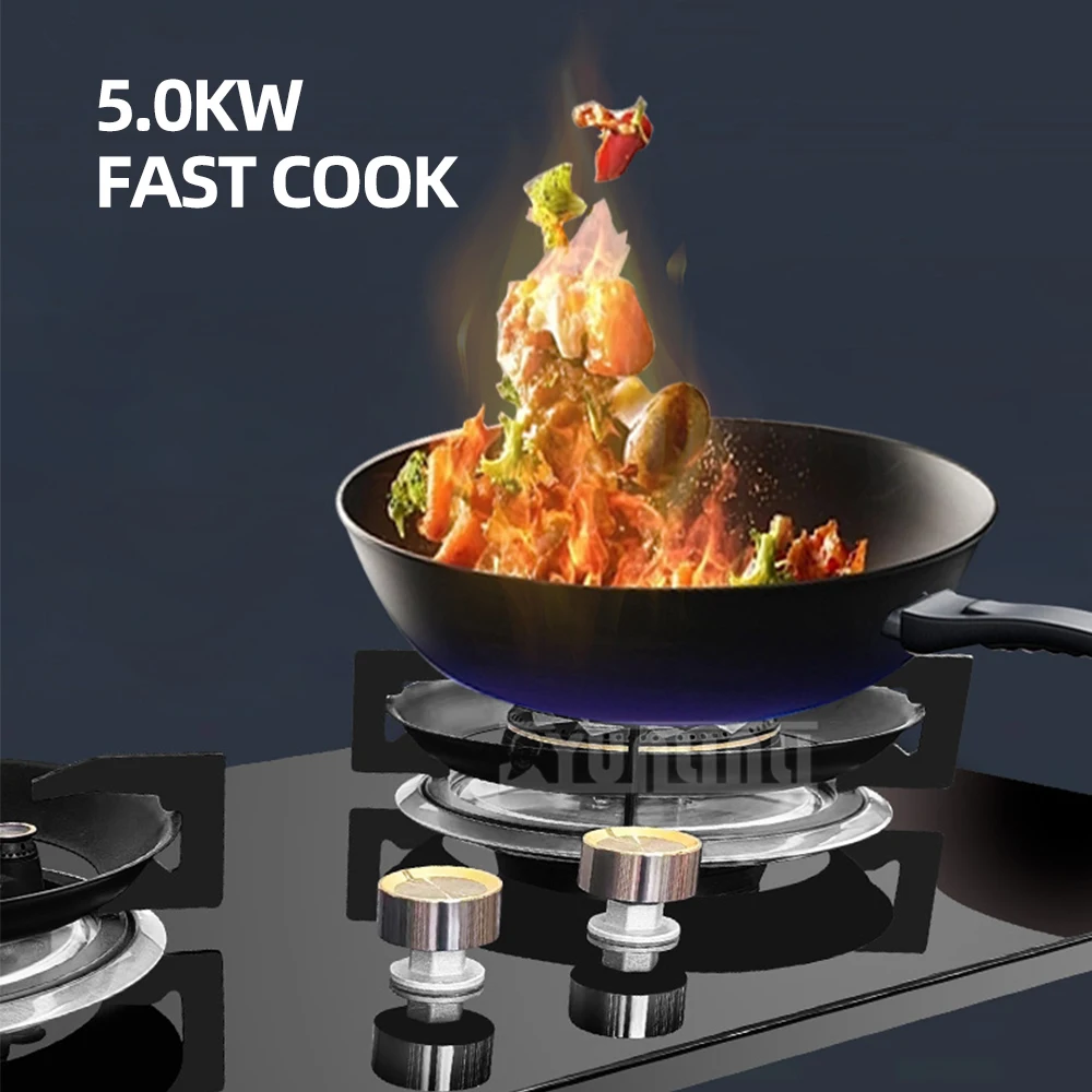 Energy-Saving Gas Stove Liquefied Natural Gas Burner Household Kitchen Embedded Double Cooktop