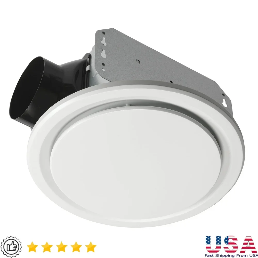 

80 CFM Exhaust Fan Quiet Operation 1.5 Sones Easy Installation Bathroom Ventilation Ceiling Fan Humidity Control Home Use