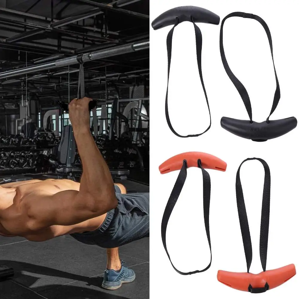 Forma de chifre alça de fitness construção muscular levantamento de peso fitness training grip multifuncional máquina de cabo puxar para cima alças