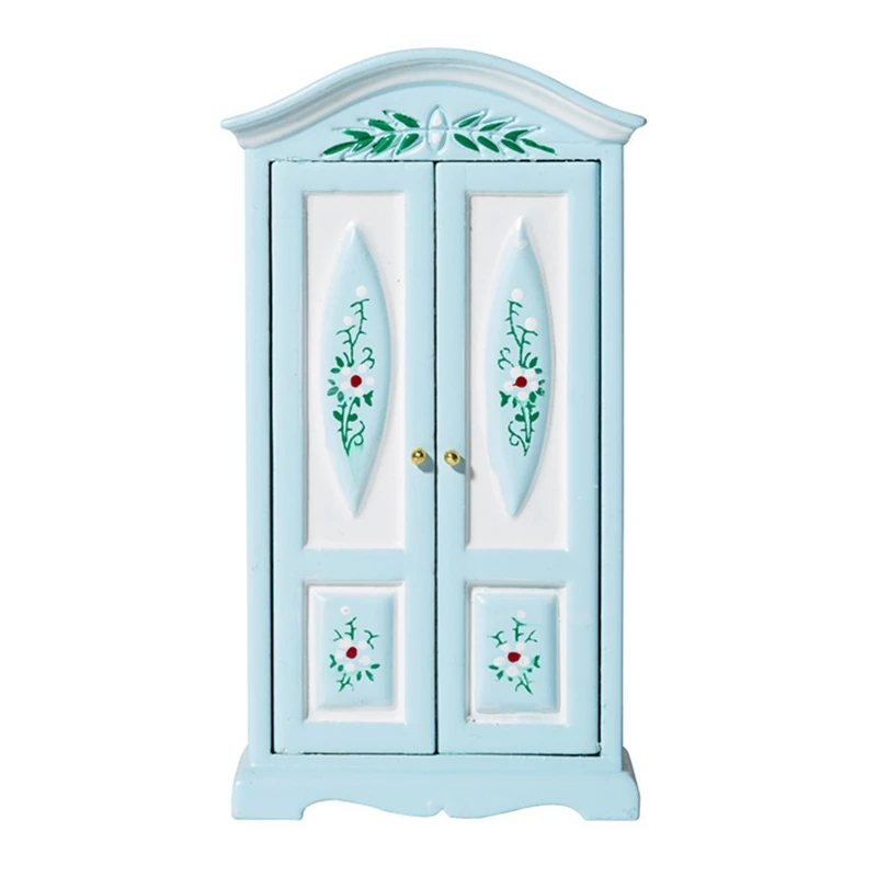 

1/12 Scale Dolls House Printed Wardrobe ,Miniature Wardrobe For 1/12 Doll House Bedroom Accessories