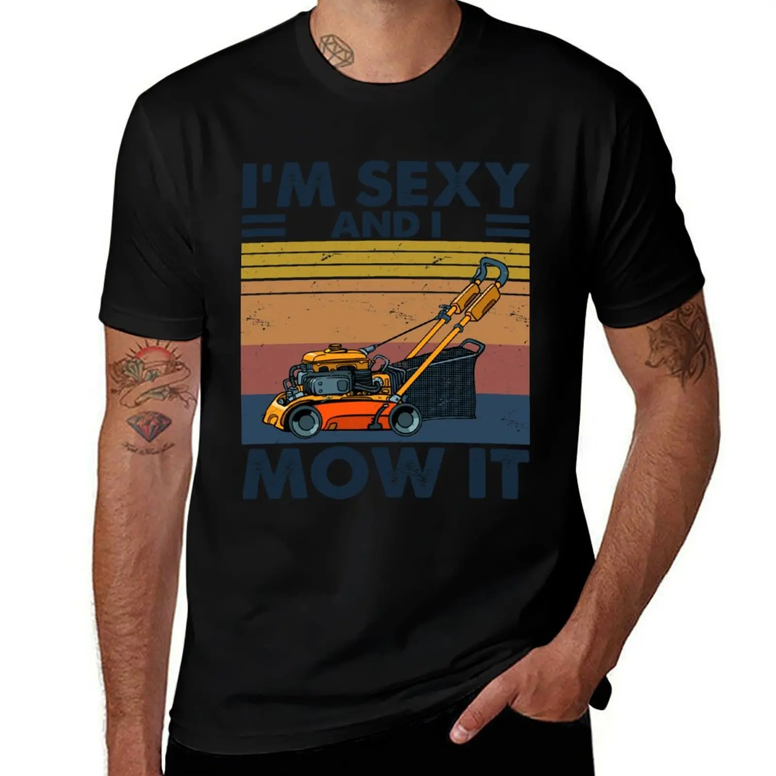 I'm Sexy and i mow it vintage T-Shirt Soft Cotton Print T-Shirt