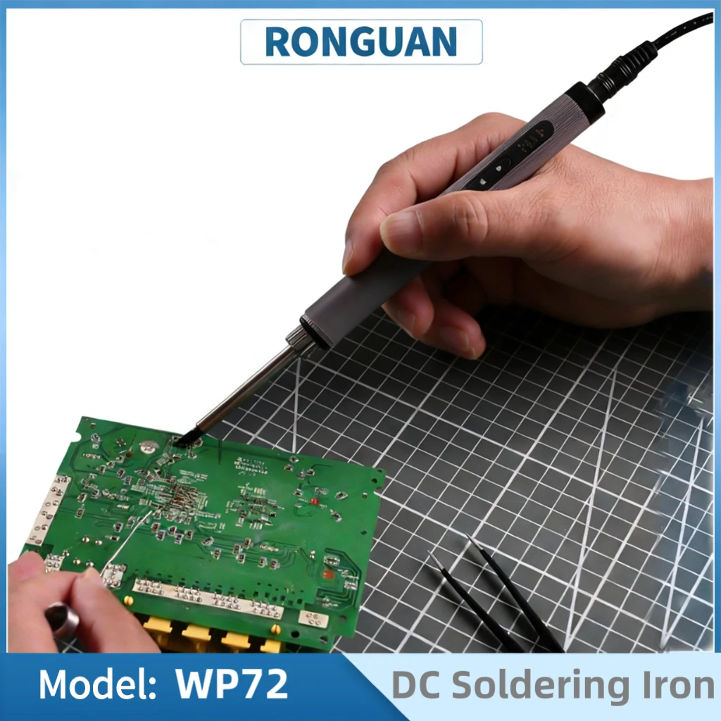 

RONGUAN WP72 DC 72 Вт мини-электрический паяльник, сварочный инструмент, сварочная паяльная паяльная станция, инструмент для ремонта, ПИД-регулятор температуры
