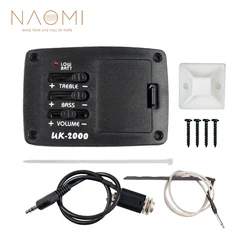 NAOMI UK-2000 Ukulele Hawaii Acoustic Uku Guitar Pickup 2 Band EQ Equalizer System For UK Guitar Accessories Music Instruments