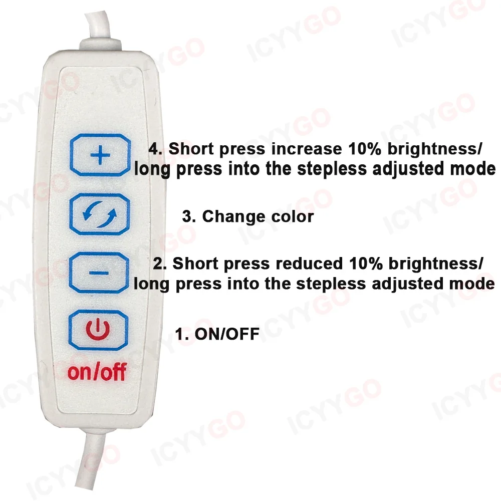 DC5V 3W 5W 10W USB LED Chip RGB Panel Switch, USB Power Cable, PCB Board Light Source Board Accessories