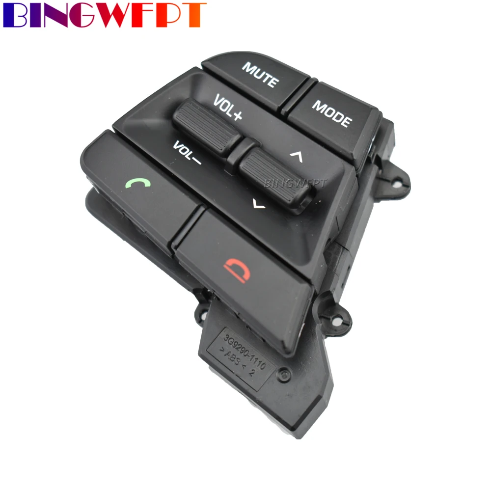 LH الجانب الأيسر أزرار التحكم عجلة توجيه سيارة سيارة التصميم زر التبديل أزرار حجم لشركة هيونداي سولاريس 1.6L 2017-2022