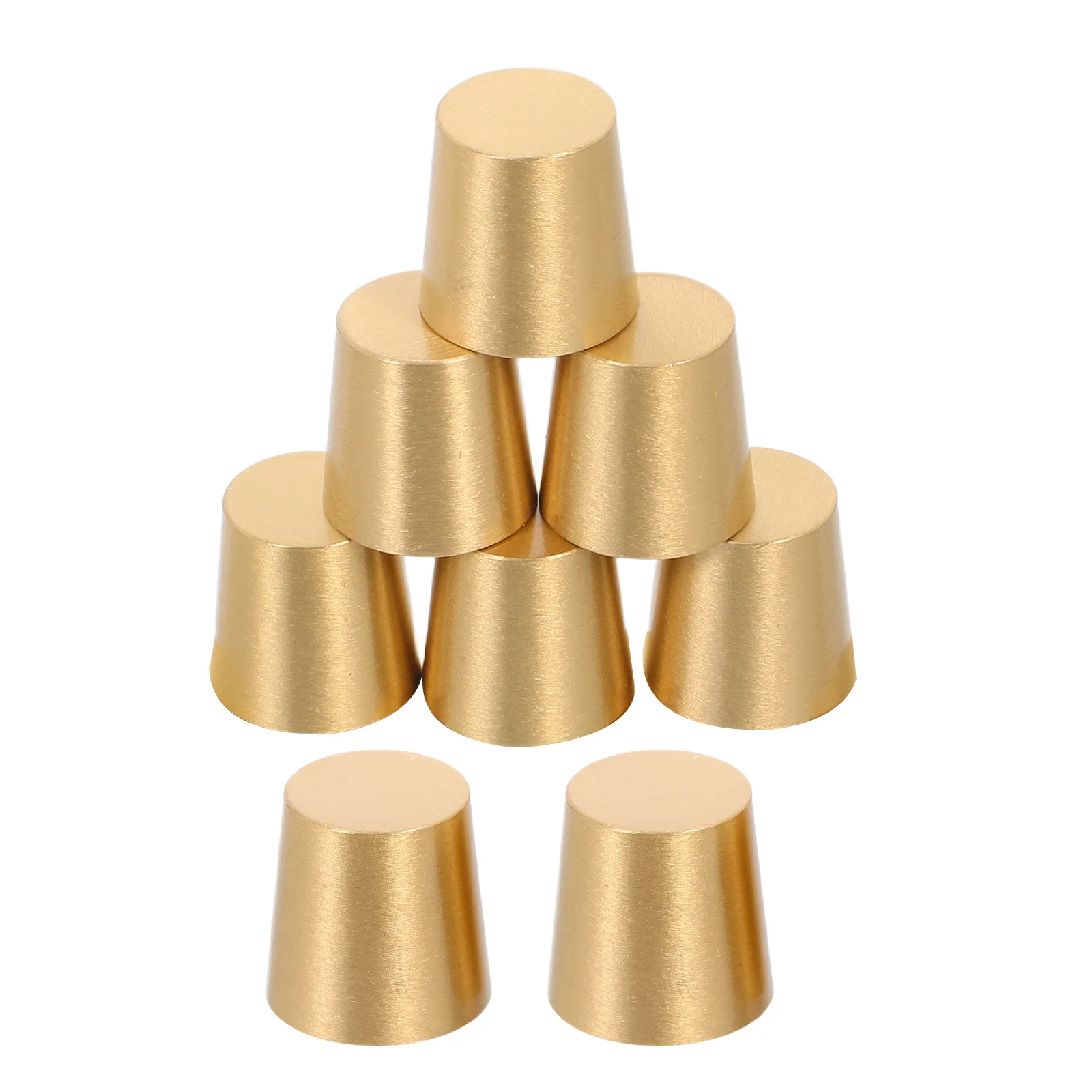 

8Pcs Brass Cutting Board Feet Premium Brass Wood Tray Riser Legs Anti Wobble Supports for Cabinets Jewelry Boxes Home