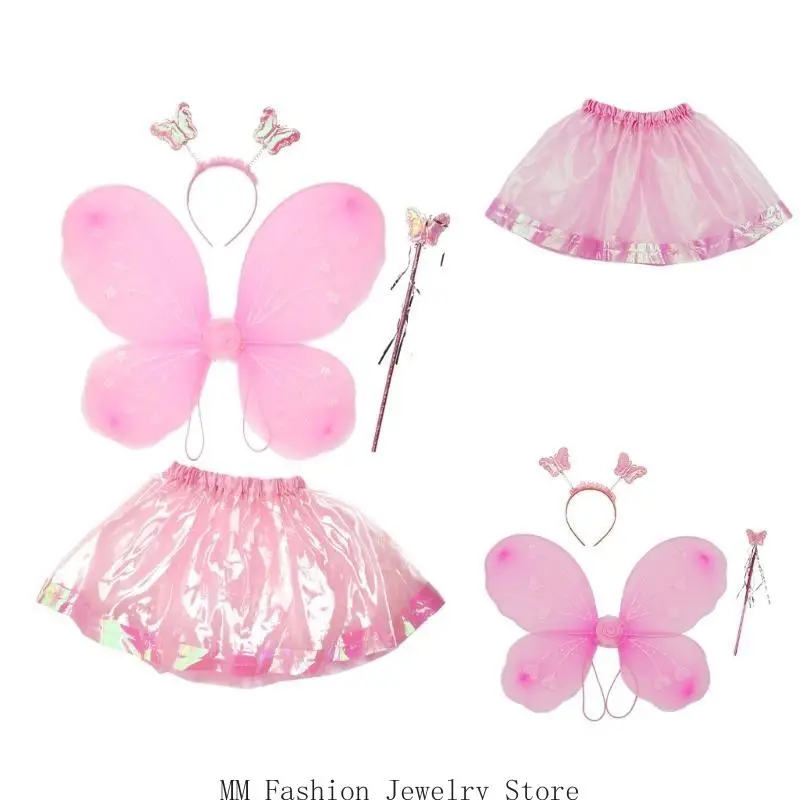 요정 엘프 천사 날개 여자 여자 할로윈 파티 코스프레 의상, 나비 날개 무대 공연 사진 날개 D0UB