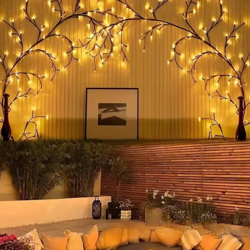 LED Streifen Lichter Zweige Rattan Internet Prominente Ins Wohnzimmer Weihnachten Hochzeit Dekoration Rattan EU Stecker Lichter String