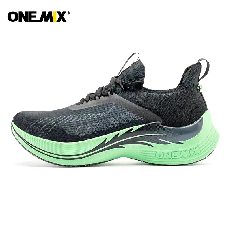 ONEMIX Men Carbon Plate Marathon Running Shoes Racing Shoes Professional Lightweight Technology Ultra-light Rebound Sneakers