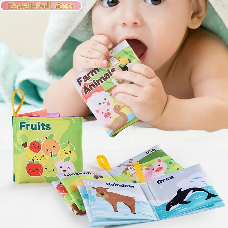 ソフトベビーファブリックブックインタラクティブ感覚活動布製ブック赤ちゃんのための最初の教育用モンテッソーリ早期学習ゲーム