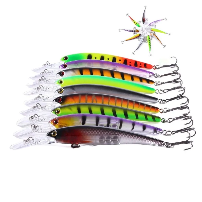 

Приманка для гольяна с длинным языком, 12,5 см, 11 г, биомиметическая приманка для длительного заброса, приманка с искусственным шумом, имитация нескольких видов рыбы