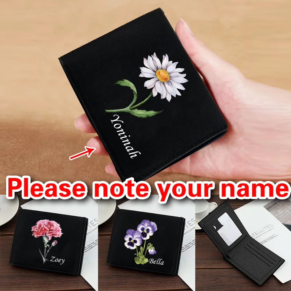 

Personalized Customized Fashion Printed Short Wallet Leisure Credit Card Multi-slot ID Card Holder and Coin Bag