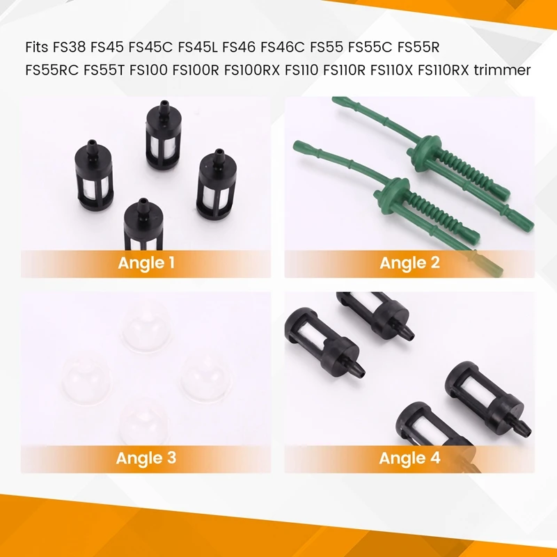 Fuel Line + Fuel Filter For STIHL FS38 FS45 FS46 FS55 KM55 HL45 MM55 FS100 FS110 FS130 Trimmer Weed Eater