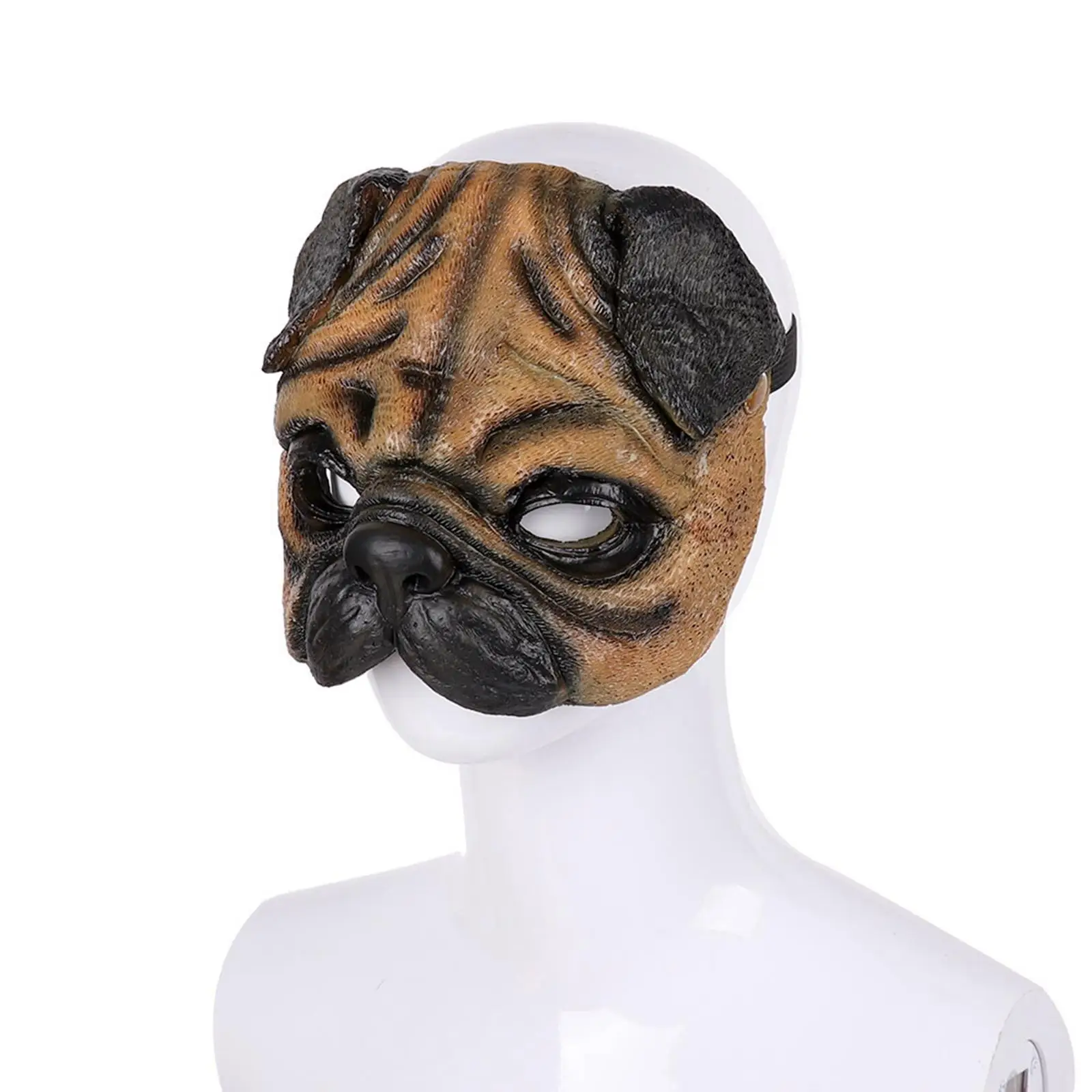 Pug Mask Cosplay Creative Face Cover accessori per costumi maschera di Halloween per Carnival Stage Performance Birthday Night Club Party