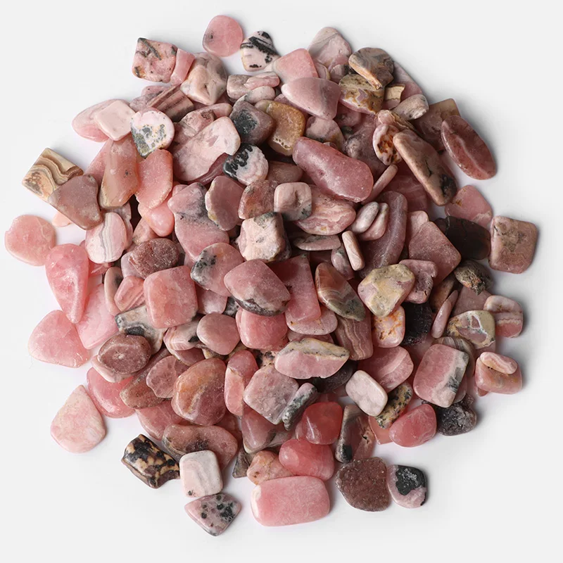 Undrilled Crystal Tumbled Stone Chips Beads Pink Natural Gem Quartz Stone Chips Agates Gravel Beads For Tank Bonsai Decoration