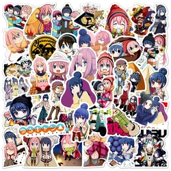 Pegatinas de campamento para niñas, pegatinas de Anime de Yuru Camp, Maleta, equipaje, guitarra, álbum de recortes, calcomanía de estética, Kawaii, 10/30/50 piezas