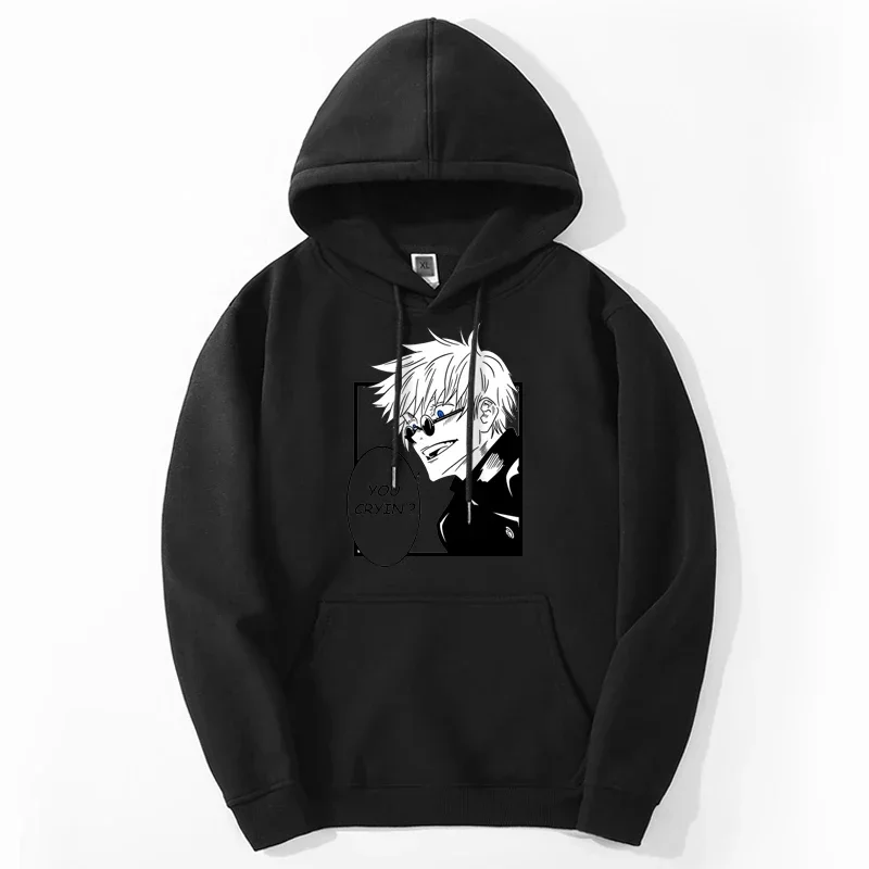 Anime jujutsu Kaisen hoodies Gojo Satoru printed sweatshirts unisex tops Harajuku streetwear casual tracksuit bodysuit hoody