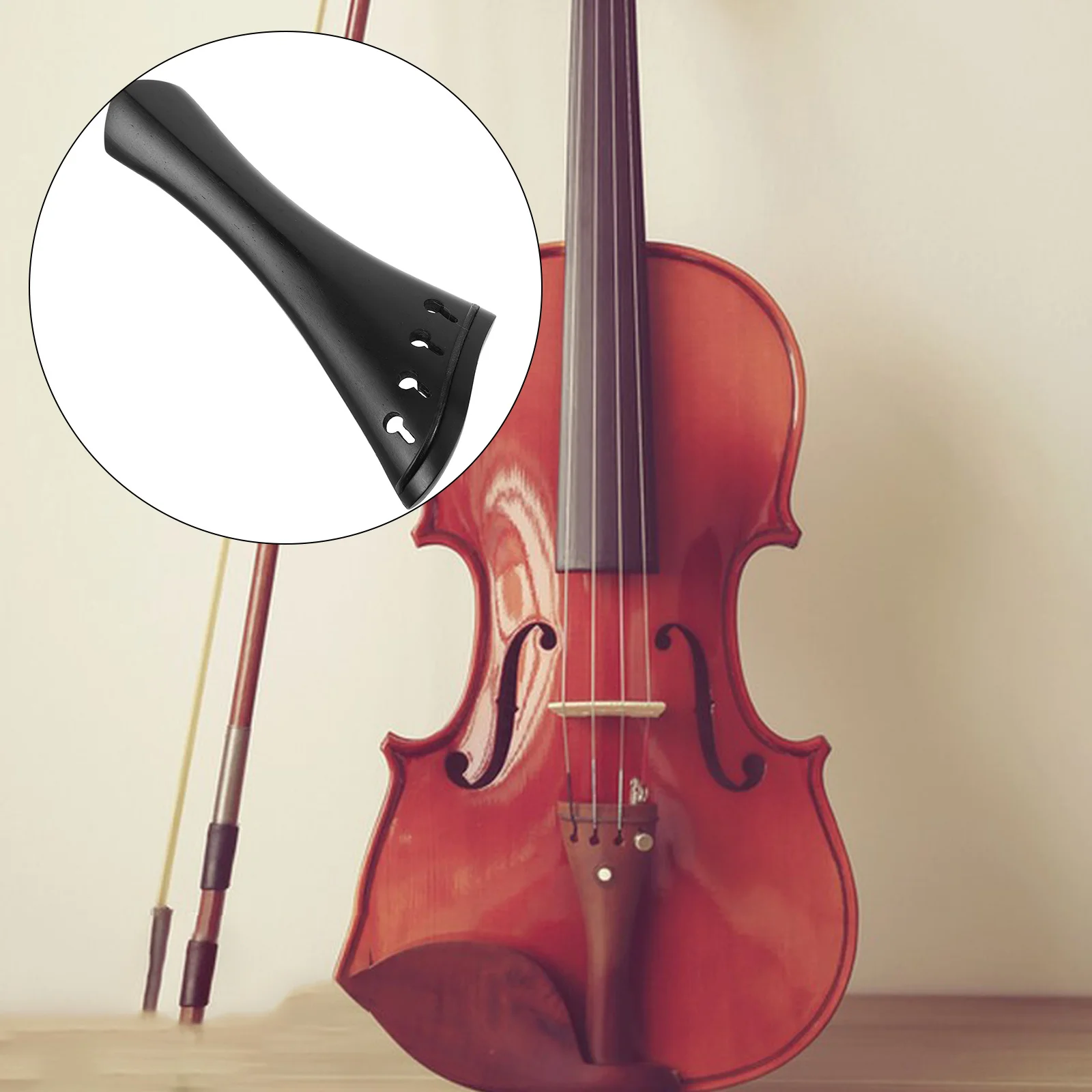 

Jujube Wood Violin Slanted String Pulling Board Durable Violin Accessory Kit Precision Fingerboard Replacement