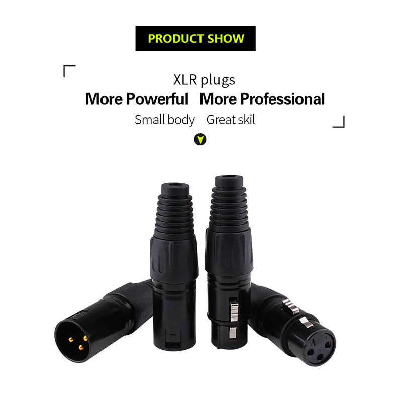 3-pinowa mikrofon XLR Adapter Audio wtyczka męska XLR 2pcs męskie złącze męskie + 2pcs żeńskie gniazdo Adapter Stereo