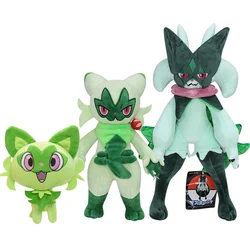 Figurki Pokemon pluszowa zabawka Sprigatito Floragato Meowscarada 1. I 2. Rzędu ewolucja Kawaii lalka miękka pluszowe zabawki prezent