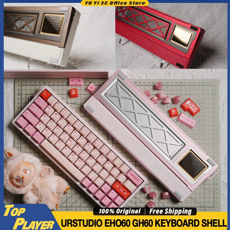 

URStudio Echo60 Keyboard Shell Aluminum Shell CNC Customized for GH60 Layout PCB WOOTING60 MAD60 RAKKRA60 ISO60 for HE Keyboard