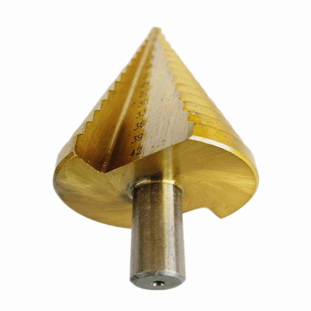 New Large HSS Steel Step Cone Drill Titanium Bit Set Hole Cutter 4-42mm For Metal Wooden