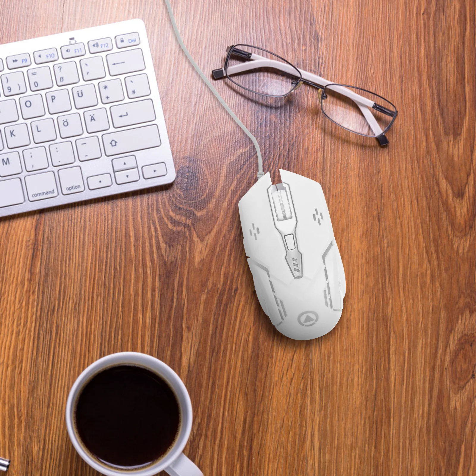 Stille Gaming-Maus, 6 Tasten, LED-Hintergrundbeleuchtung, kabelgebunden, USB-Computermaus für Laptop, Büro, Spiel, ergonomisches Design, hohe Leistung