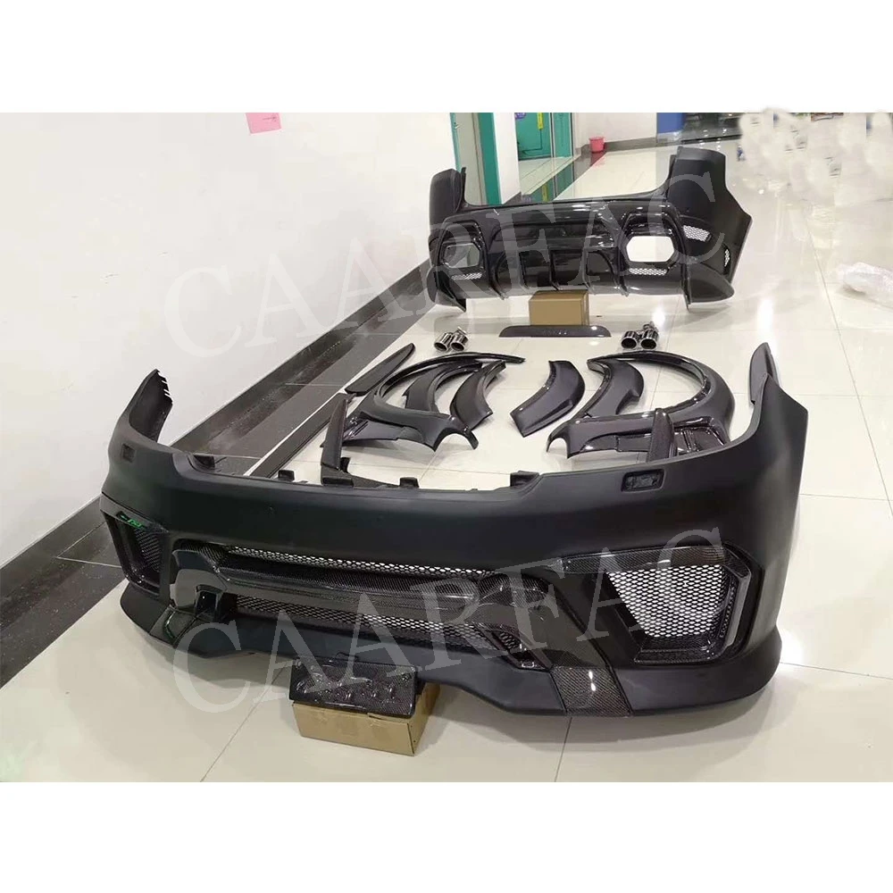 Car Front Bumper Rear Bumper Diffuser Wheel Eyebrows Roof Spoiler For Land Rover Range Rover Sport 2014-2017 Wide Body Kit