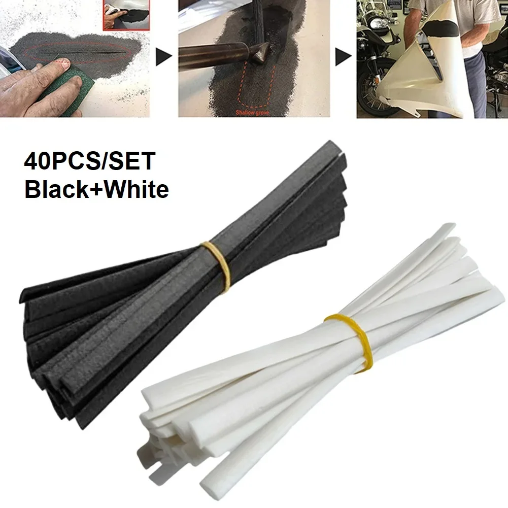 

40Pcs Plastic Welding Rods 8-3/4 X 3/8 Inch For TPO TEO PP Bumper Kayak Repairs Plastic Welding Rods Welding Power Tools