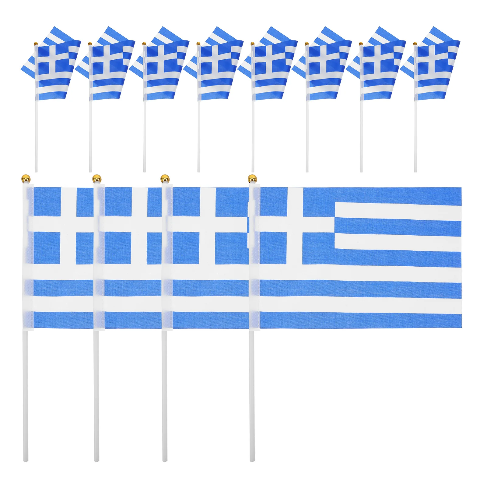 

100pcs Handheld Greece Flag Decorations Mini National Flag For Sports Events Party Outdoor Themed Decorations Cheering Hand Held