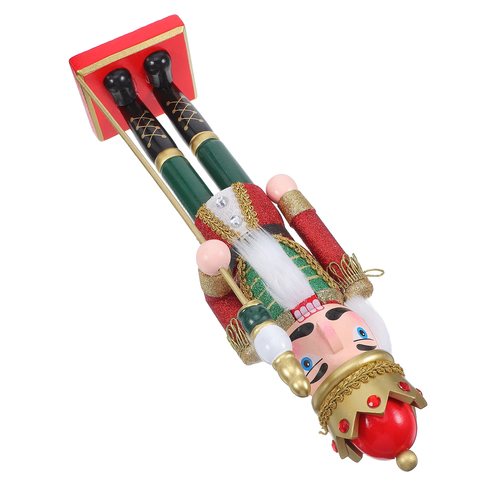 

Wooden Nutcracker Christmas Decoration Traditional Holiday Nutcracker for Table Fireplace Shelf Kitchen Countertop Festive Xmas