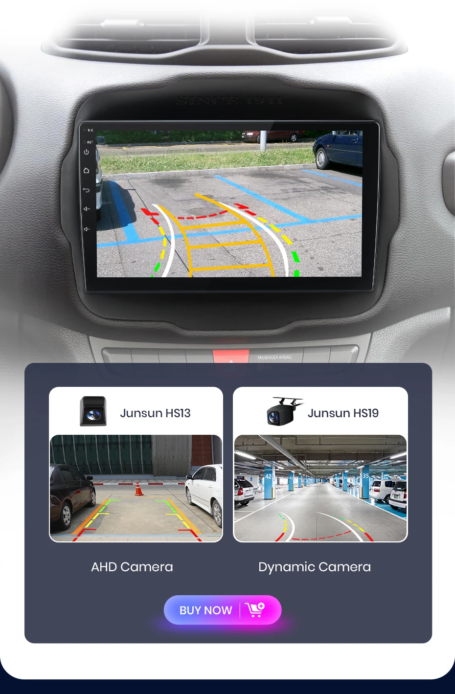 Junsun Wireless Carplay Android Auto Autoradio für Jeep Renegade 2016-2020 GPS Intelligente Systeme Stereo Multimedia Autoradio – Detail 16