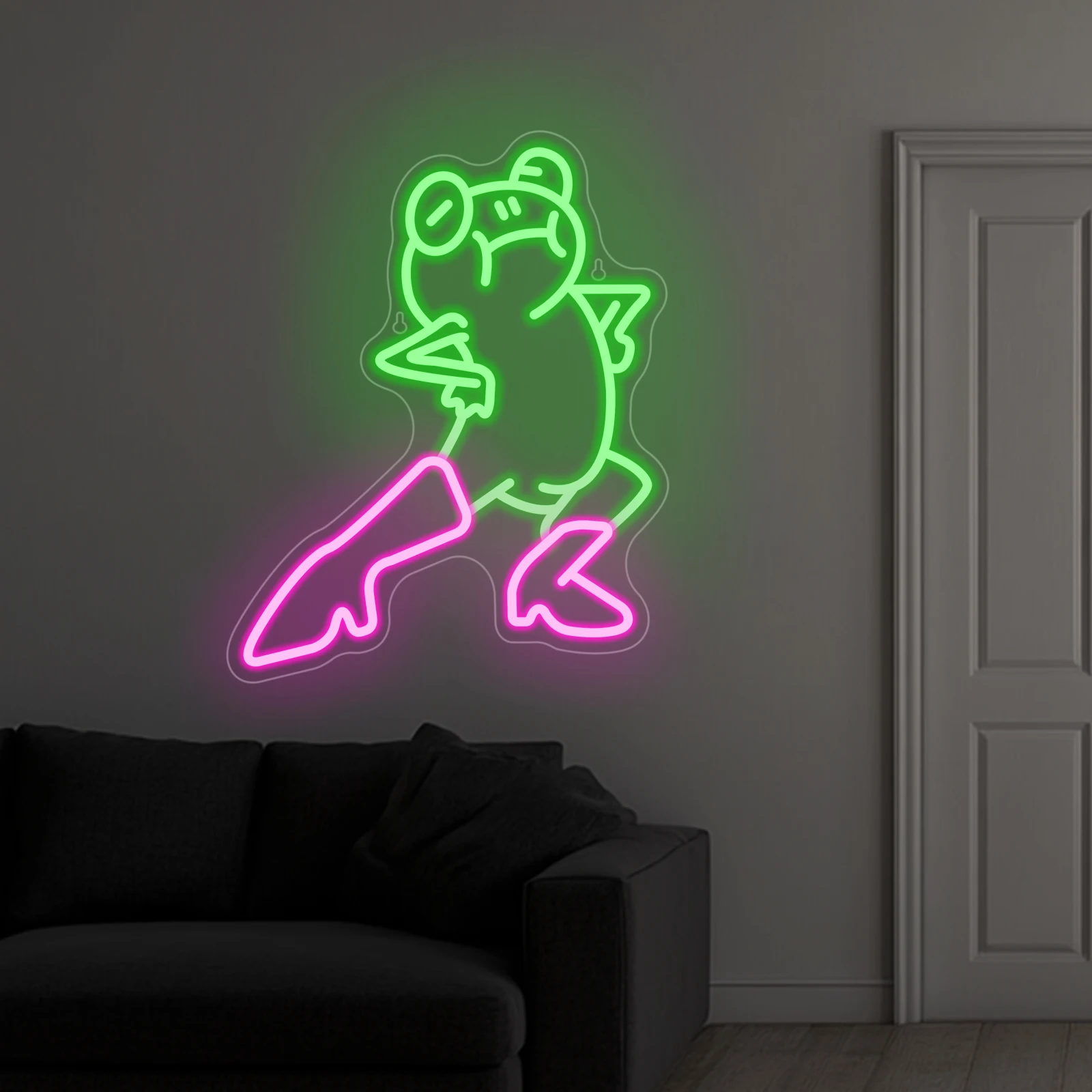 Coole Frosch Neon Led Zeichen Raum Dekoration Kreative Design Dimmbale Wand Dekor Für Schlafzimmer Party Home Bars Club Kinderzimmer Lampe