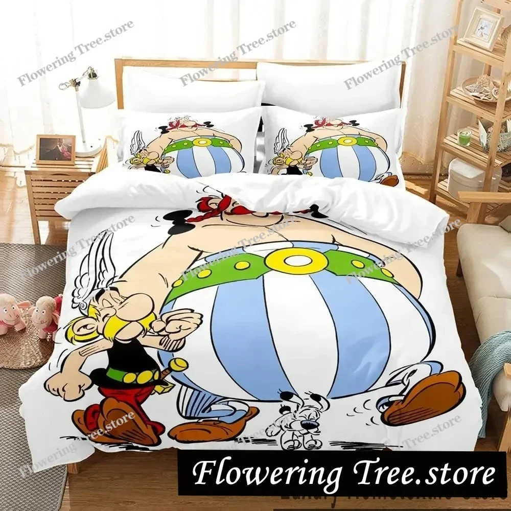 

3D Print Gaul Hero Asterix Bedding Set Boys Girls Twin Queen King Size Duvet Cover Pillowcase Bed boys Adult Home Textileextile