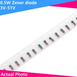 ZMM Tec2/2. 2/2.4/2.7/3/3.3/3.6/3.9/4.3/4. 1/2. 7/15V-36V, 50 pièces, tube régulateur 1206 w LL-taille 34