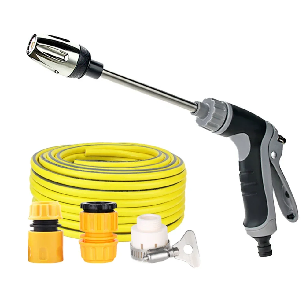 

Adjustable Water Flow Nozzle Adjustable Turbo Washer Thickened Galvanised Material Labor-saving Closure Car Washing