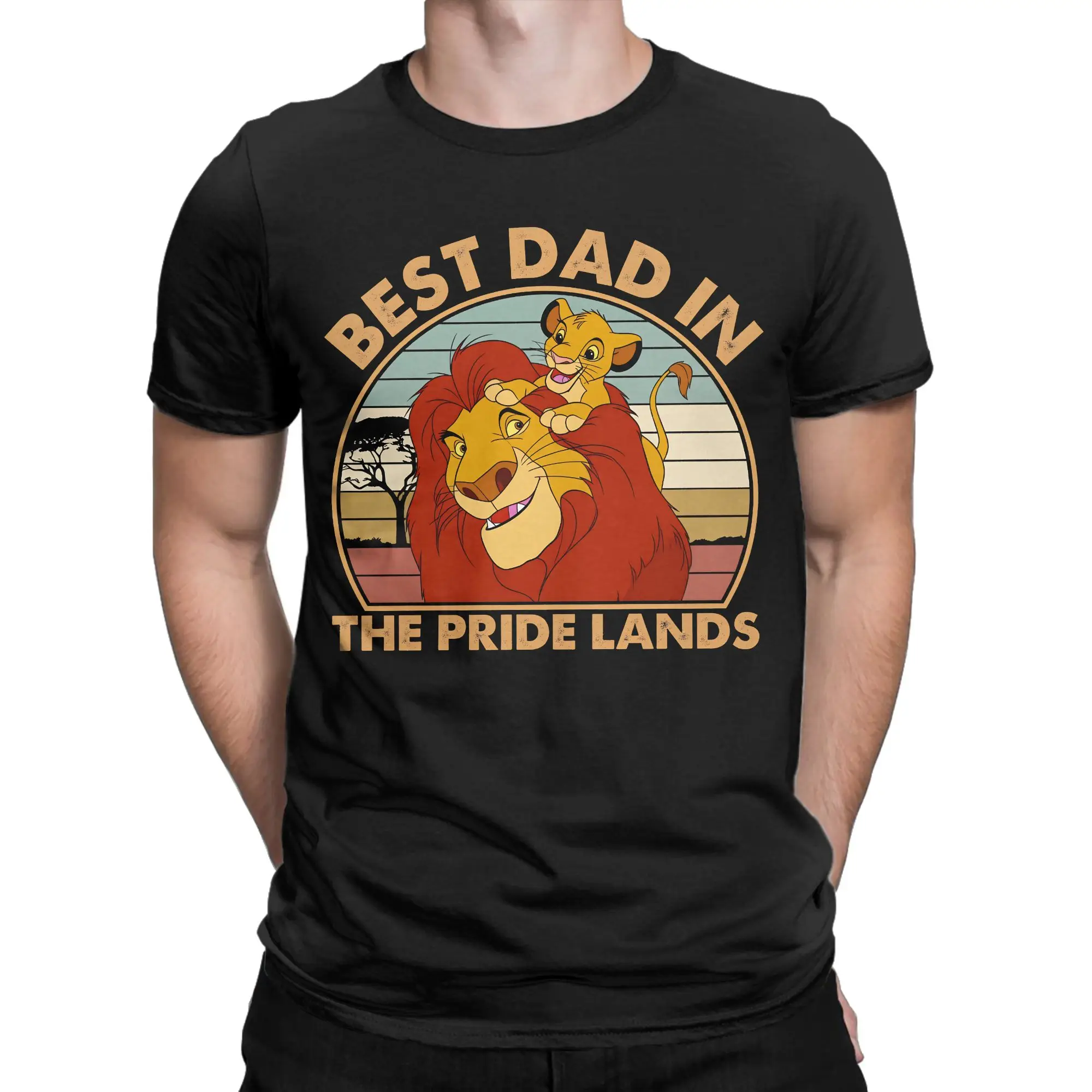 Vintage The Lion King T-Shirts for Men Crewneck 100% Cotton T Shirts  Short Sleeve Tees Birthday Gift Tops