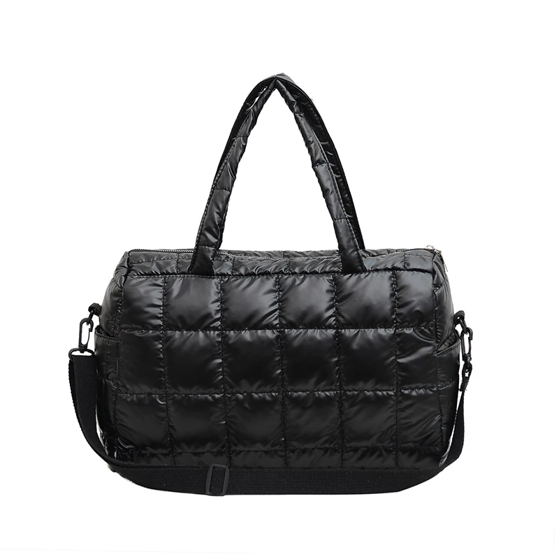 Yogodlns Luxus Raum Gepolsterte Baumwolle Handtasche Große Kapazität Schulter Tasche Wasserdichte Nylon Tasche Reise Unten Umhängetasche Geldbörse Bolsa – Detail 35