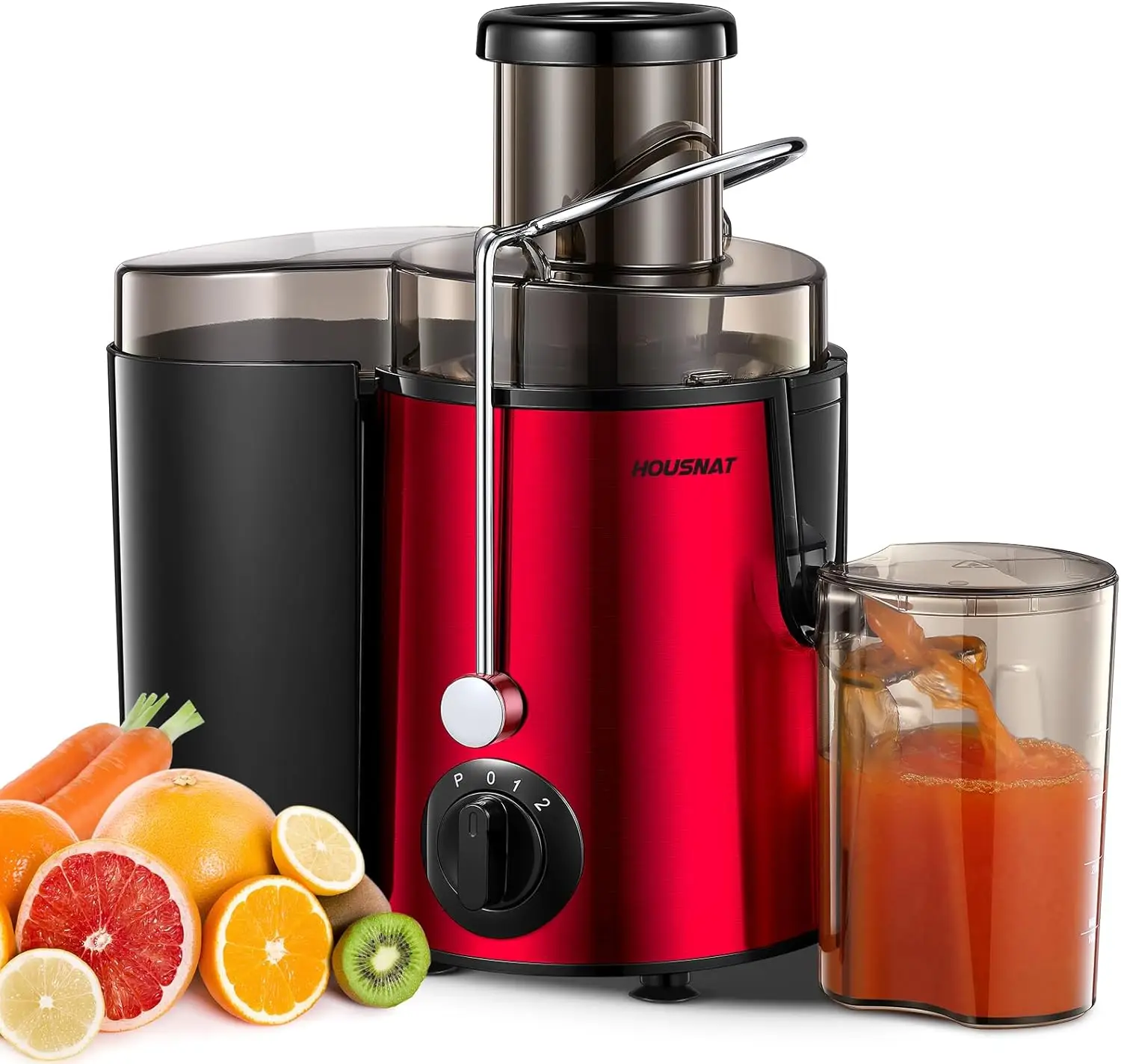 

High-Speed Centrifugal Juicer with 400W Motor, Wide Chute for Whole Fruits and Vegetables, Easy to Clean, BPA-Free