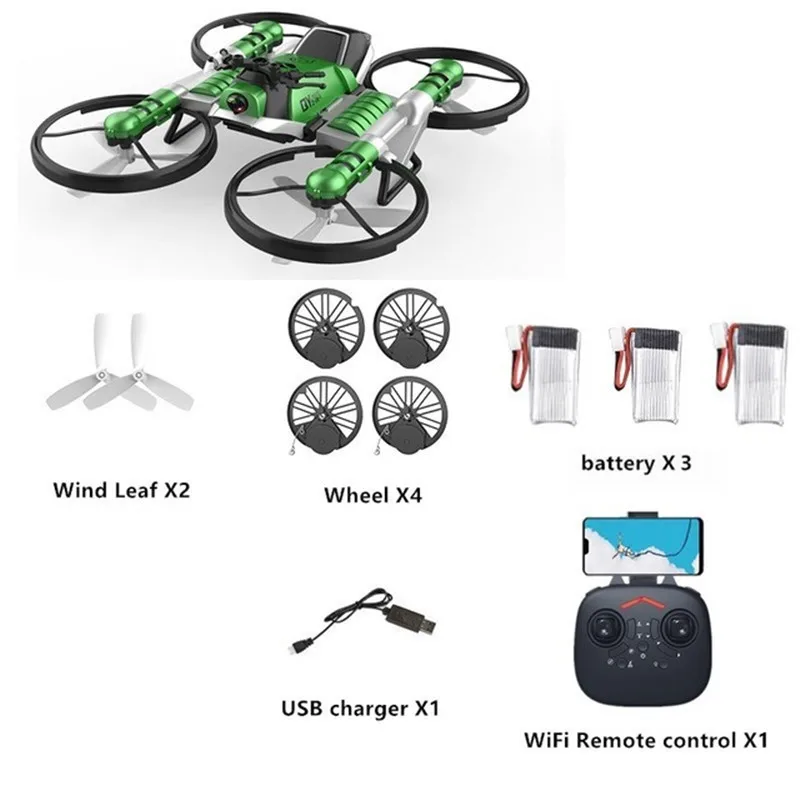 Motorcycle & Aircraft 2 IN 1 Land Air RC Flying Motorcycle Gesture Watch remote control wifi fpv drone with 4K hd camera WIFI