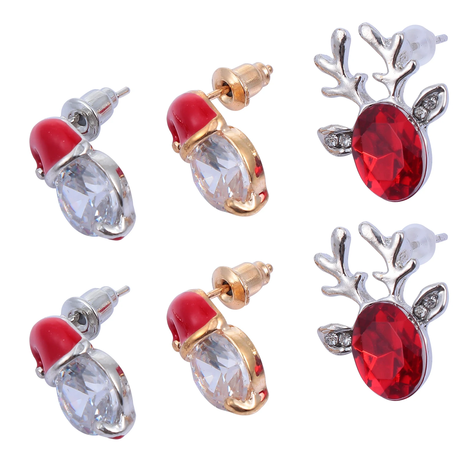 

Christmas Hat Dangling Earrings Deer Shape Pendant Lightweight Fashion Xmas Accessories Ear Drop Jewelry Gifts