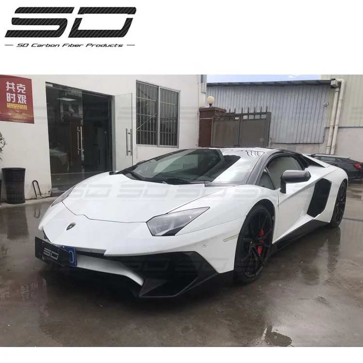 Sv Style Half Dry Carbon Fiber Full Body kit For Lambor Aventador Lp700 LP720 LP750 Front and rear bumper side vents