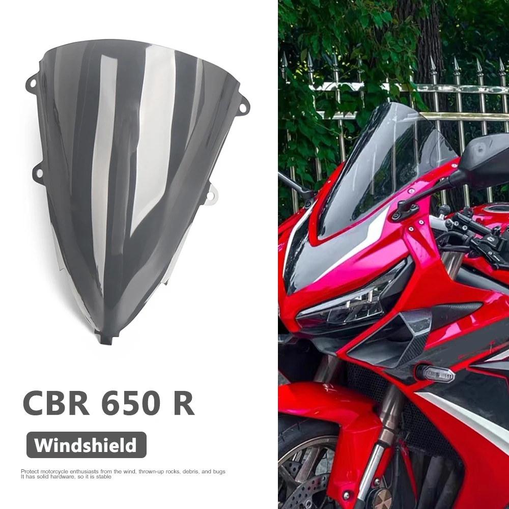 

2019-2025 2024 2023 2022 Motorcycle Windshield For Honda CBR650R CBR 650 R CBR650 R Windscreen Wind Deflector Protector Fairing