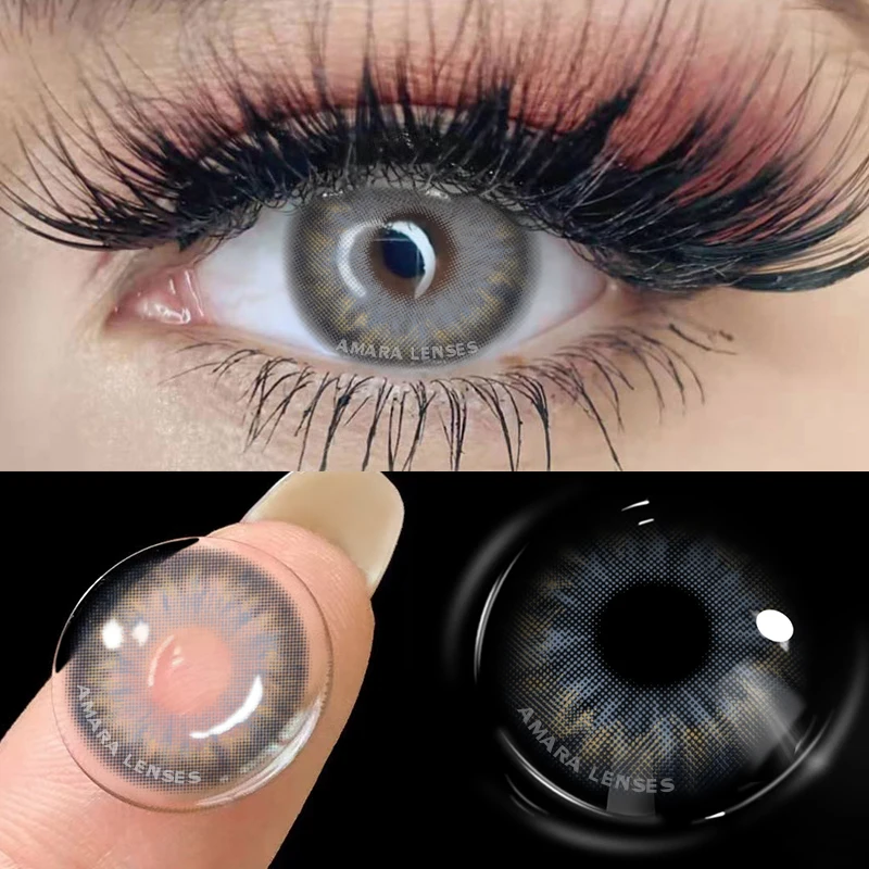 AMARA nuevo 2 unids/par lentes de contacto de colores para ojos lentes de ojos de colores lentes de contacto MIKI hermosa pupila cosméticos anuales