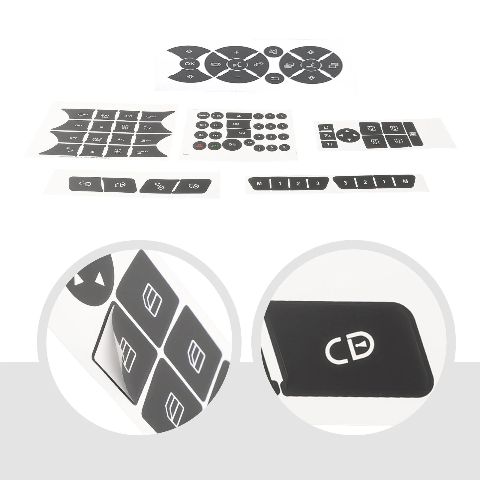 Long lasting Button Protection Clear Display Firmly to for surface Button Repair Decals for Mercedes W204 W212 W218