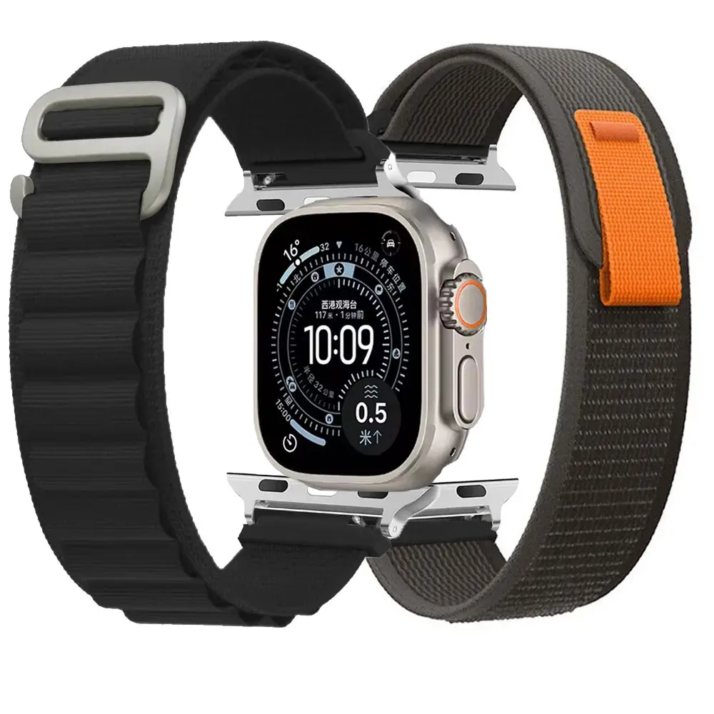 Alpine Nylon-Schlaufenarmband für Apple Watch Band Ultra 3 49 mm Serie 11 10 46 mm 42 mm Bequemes Band IWatch 9 8 7 6 5 SE3 40 mm 44 mm