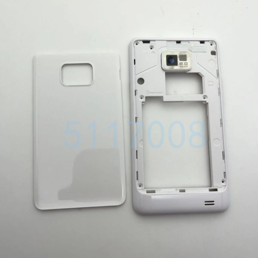 Full Housing for Samsung Galaxy S2 II I9100 9100 Middle Frame +Back Panel Rear Battery Cover Door Replacement Parts