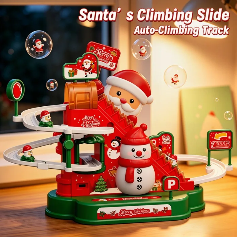 santa-claus-climbing-toy-set-with-music-light-automatic-slide-stairs-race-roller-game-christmas-gift-for-toddlers-boys-girls