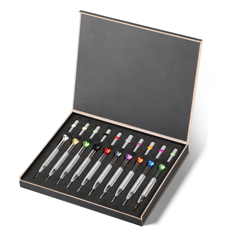10 Pcs/Set Precision Watch Screwdriver Set Stainless Steel Watchmakers Screwdriver Set Watch Repair Tools