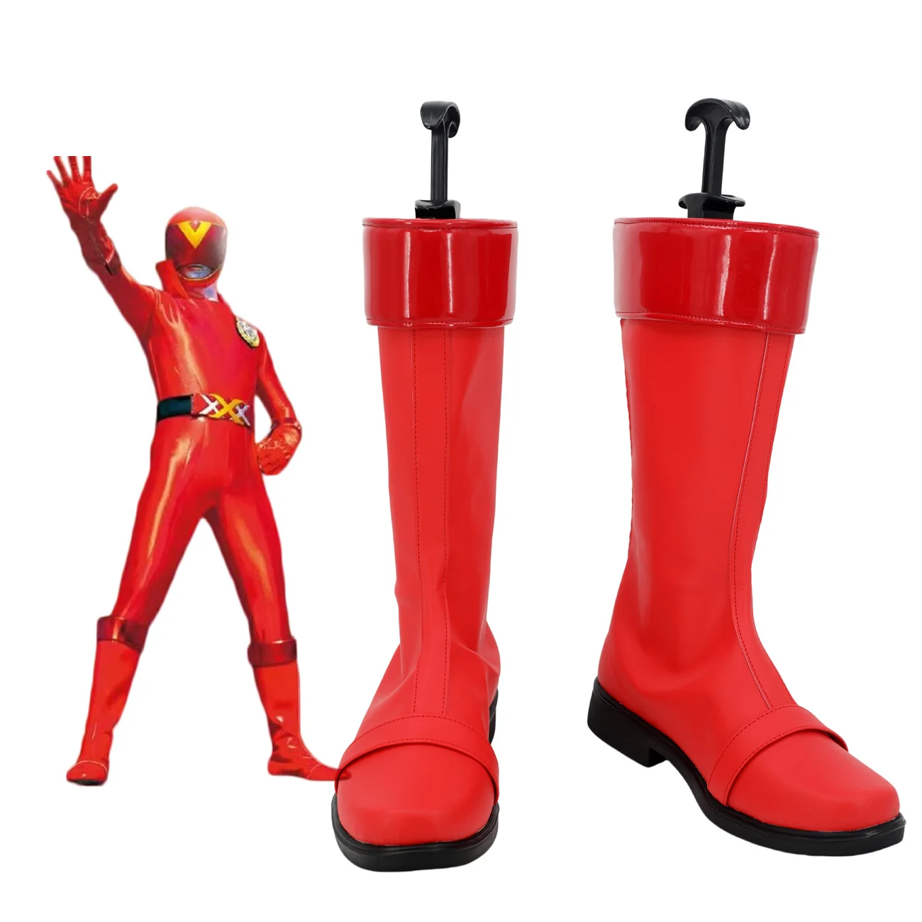 

Super Sentai Red Ranger Cosplay Shoes Red Boots